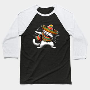 Cinco De Mayo Funny Mexican Cat Sombrero Poncho Baseball T-Shirt